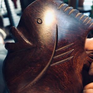 Hand carved wooden fish made in Key West